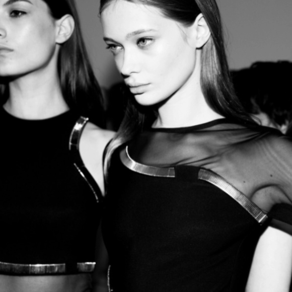 Mugler Runway Black Chain Link Cut-Out Sheet Dress - Picture 7 of 16